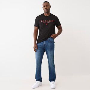 NWT New $159 True Religion Ricky Straight Leg Flap Pockets Jeans Size 30 x 33